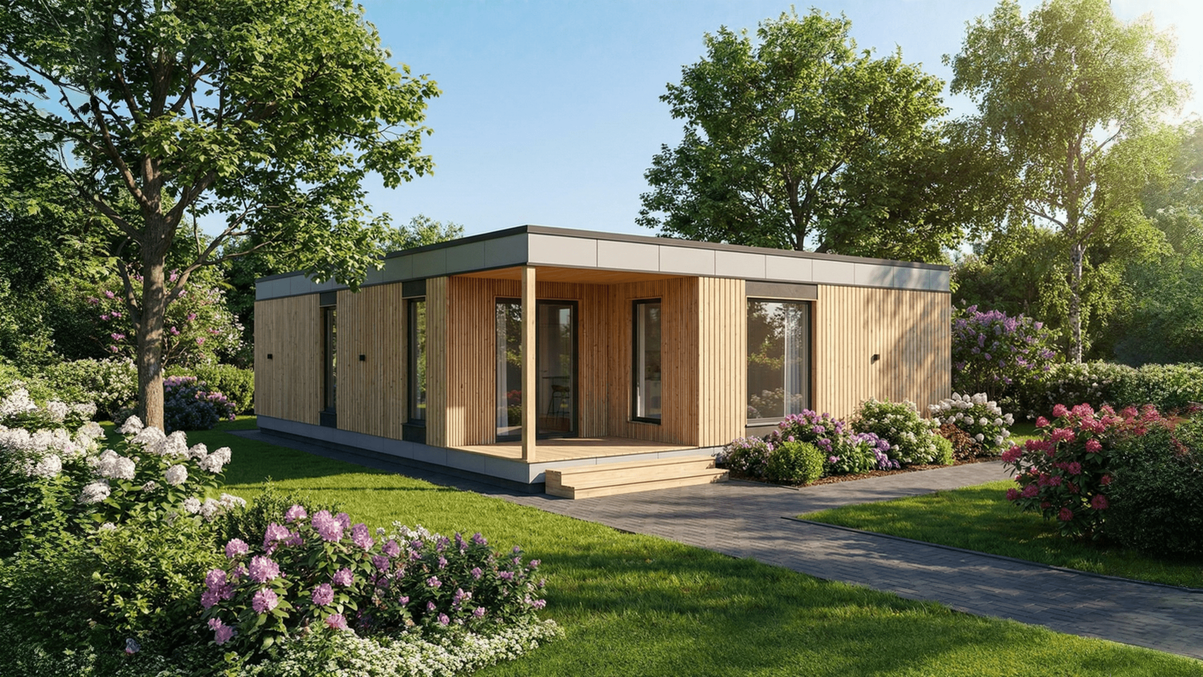 Kalmes 100, maison préfabriquée en bois de plain-pied en Suisse